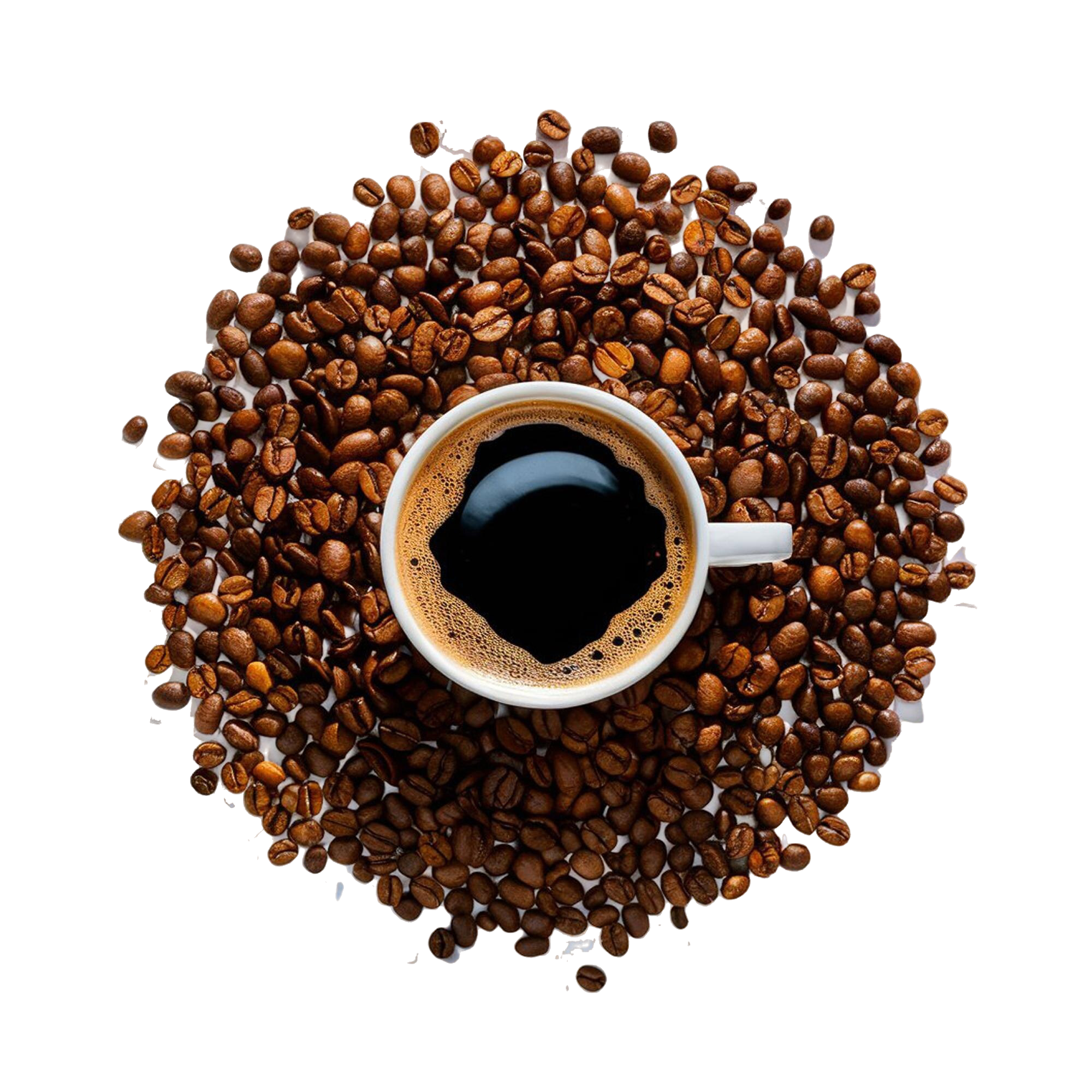 black-coffee-white-cup-with-coffee-bean